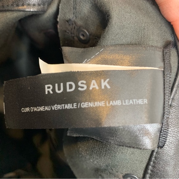 Rudsak MERCEDES WOMEN'S LEATHER PANTS Black - Picture 9 of 10